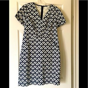 Never worn navy/white Boden dress.